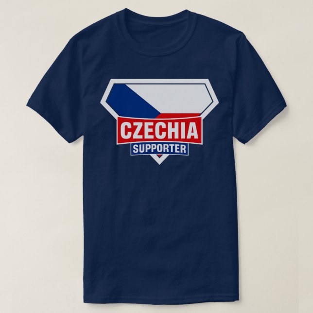 Camiseta Defensor da Super Bandeira da Tchecia (Frente do Design)