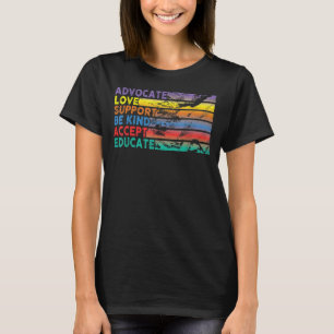 Camiseta Defensor do Amor Aceitar Ser Amável Autismo Awaren