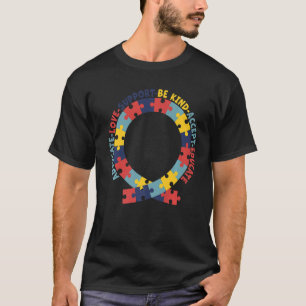 Camiseta Defensor do Amor Aceitar Ser Amável Autismo Awaren