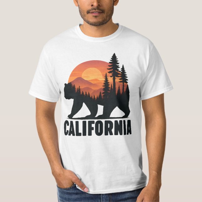 Camiseta Defensor do Urso Grizzly da Califórnia (Frente)