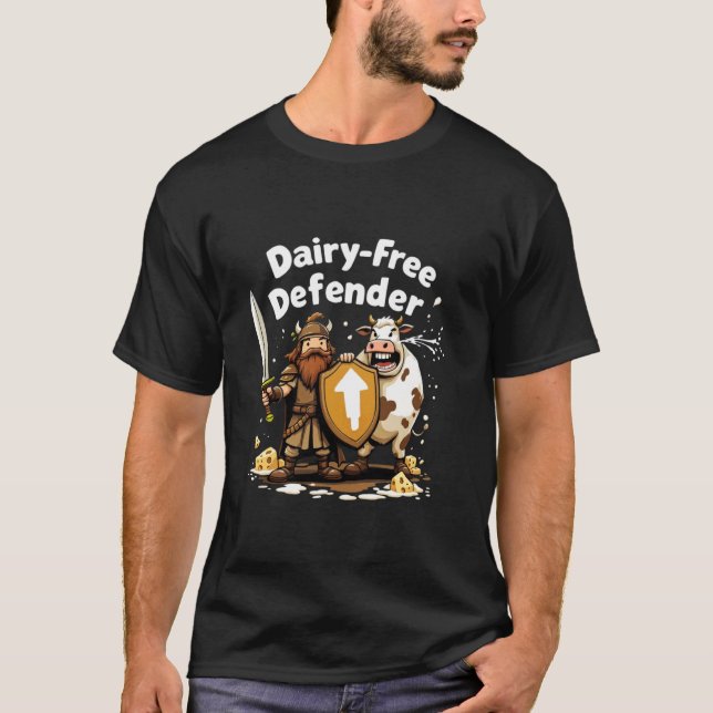 Camiseta Defensor Sem Lácteos Diz Não Meme Divertido Para H (Frente)