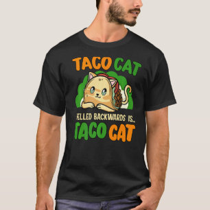 Camiseta Defesa dos Direitos dos Animais Taco Cat Escrito a