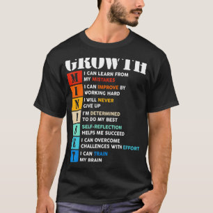 Camiseta Defi de Mindset de Crescimento de Inspiração de Co
