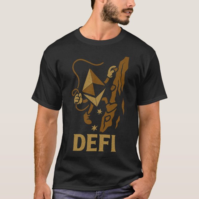 Camiseta DeFi Ethereum Rock Climber Crypto Trailblazers  (Frente)