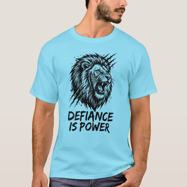 Camiseta Defiance Is Power Lion – Born Of Struggle (Frente)