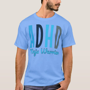 Camiseta Défice de atenção guerreiro Ninja ADHD hiperativo 