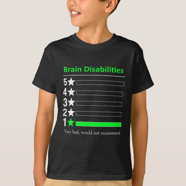 Camiseta Deficiência cerebral Deficiência muito ruim Sensib (Frente)