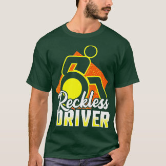 Camiseta Deficiência Humorística Engraçado em Cadeira de Ro