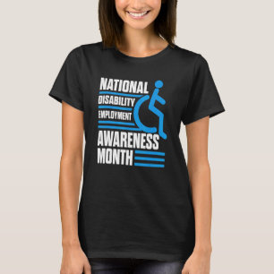 Camiseta Deficiência Nacional Emprego Consciencialização Mê