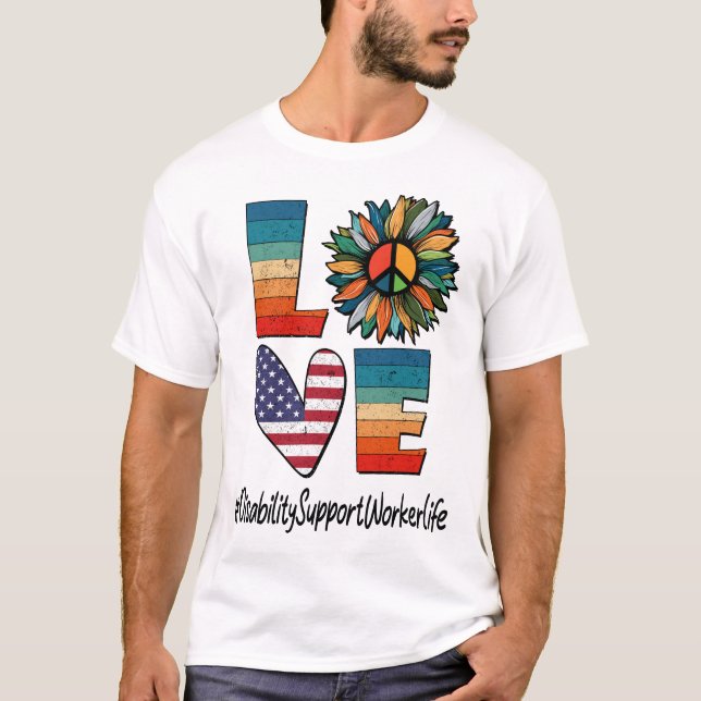 Camiseta Deficiência Suporte ao Trabalhador Vida Paz (Frente)
