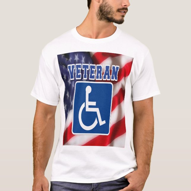 Camiseta deficiente Veteran EUA (Frente)