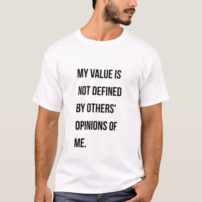 Camiseta Defina o seu próprio valor (Frente)