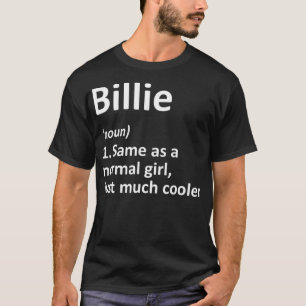 Camiseta Definição BILLIE Nome Personalizado Funny Aniversá