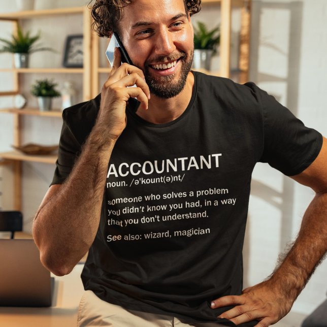 Camiseta Definição Contabilística Engraçada Significado Con (Criador carregado)