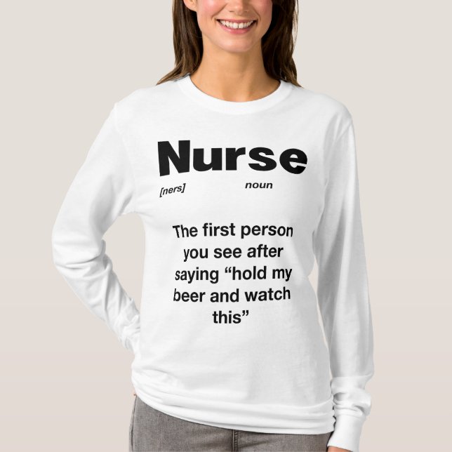 Camiseta Definição da enfermeira (Frente)