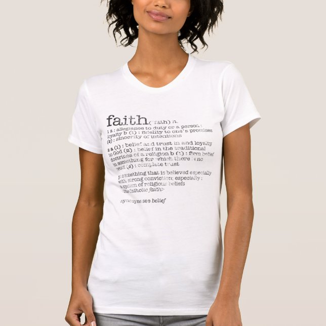 Camiseta definição da fé (Frente)
