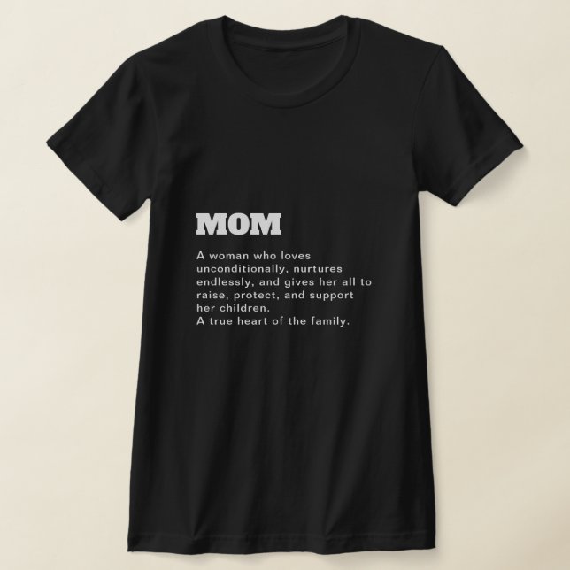Camiseta Definição Da Mãe Personalizada Para O Dia de as mã (Postura )
