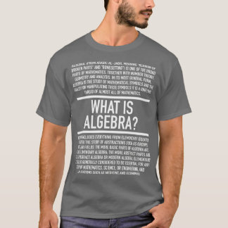 Camiseta Definição de álgebra