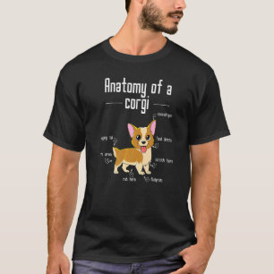 Camiseta Definição de Anatomia Animal de Cachorro de Estima