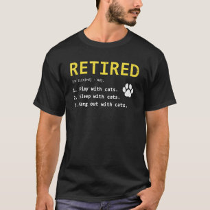 Camiseta Definição de Aposentado Gato Kitten de Aposentador