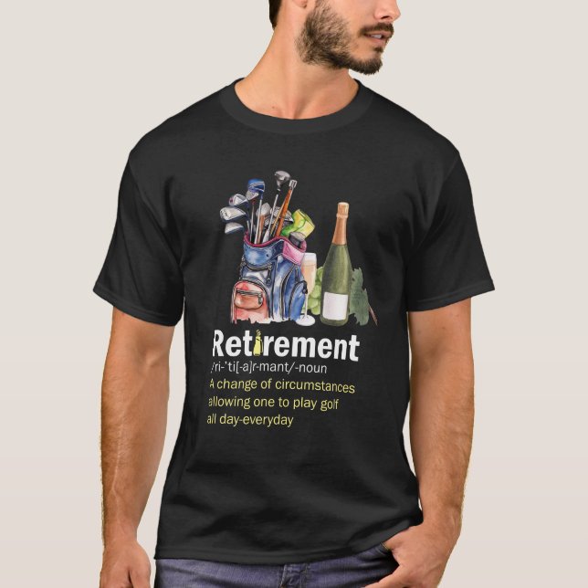 Camiseta Definição de aposentadoria de golfe (Frente)