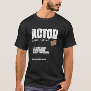 Camiseta Definição de Ator de Teatro Atuação na Broadway Mu