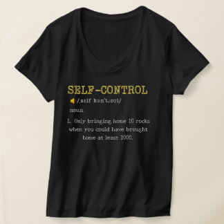 Camiseta Definição de Autocontrole Engraçada Personalizada