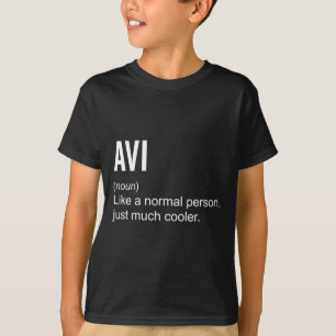 Camiseta Definição de Avi Masculino Nome Personalizado Engr