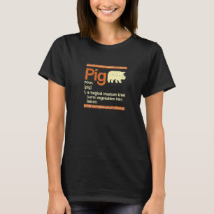Camiseta Definição De Bacon E Suínos