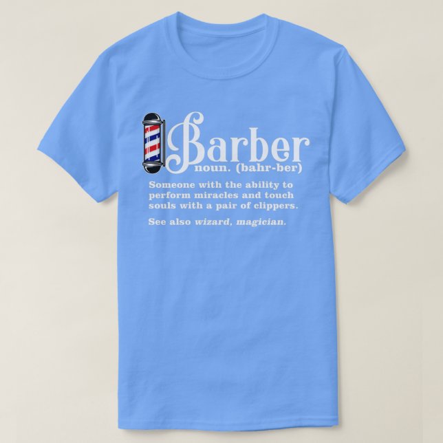 Camiseta Definição de barbeiro 2 (Frente do Design)