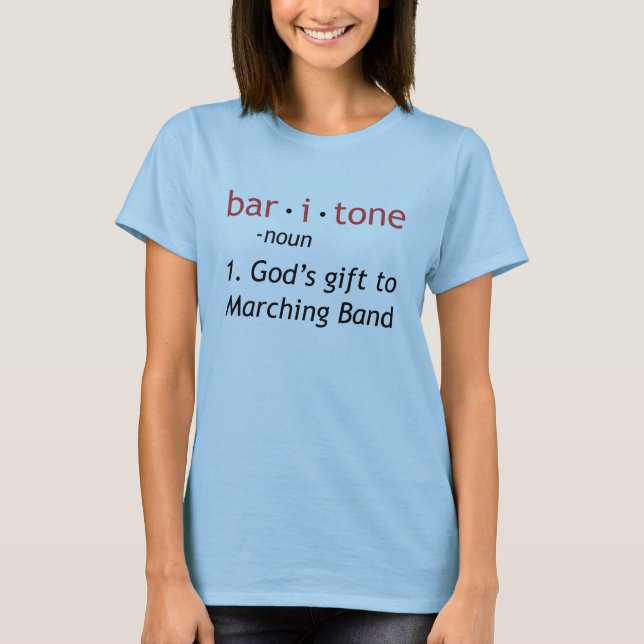 Camiseta Definição de baritona (Frente)