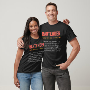 Camiseta Definição de Barman Engraçado