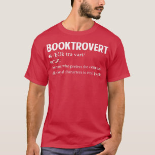 Camiseta Definição de Booktrovert Engraçada Folha Forte Pre