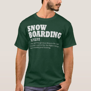 Camiseta Definição de Bordo de Neve, Snowboard, Engraçado S