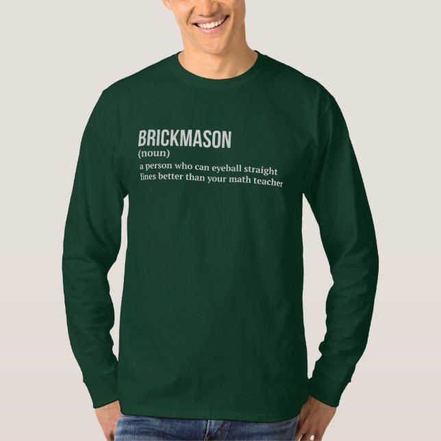 Camiseta Definição de Brickmason Engraçada (Frente)