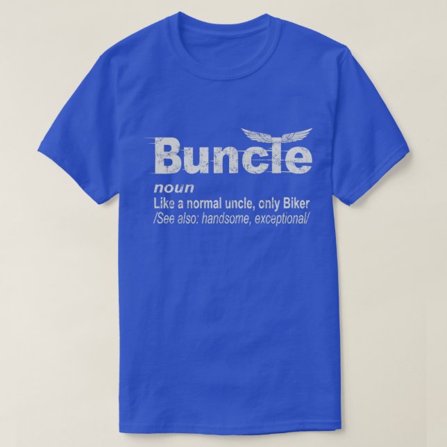 Camiseta Definição de Buncle Engraçado Tio Biker Para Homen (Frente do Design)