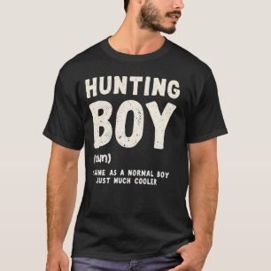 Camiseta Definição de Caçador Menino Engraçado Caça ao Vead