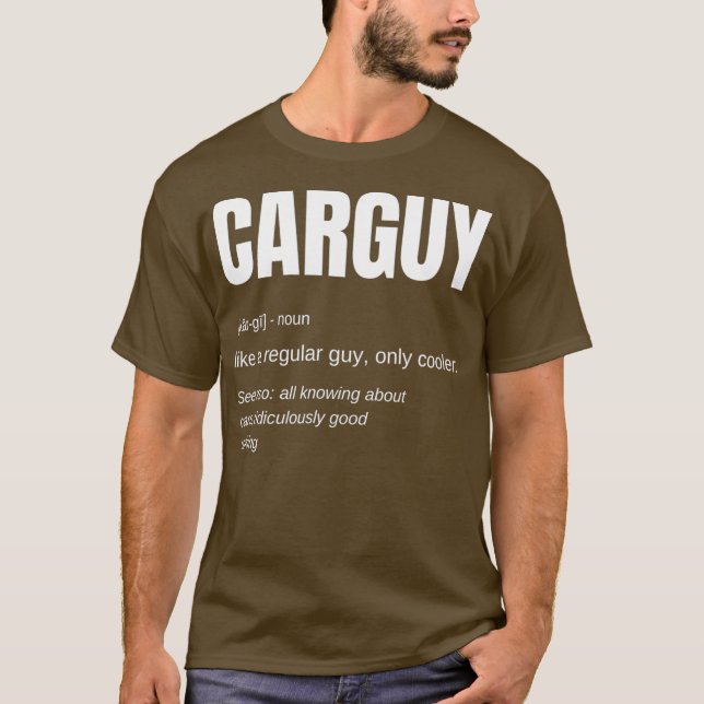 Camiseta Definição de Cara do carro dotado de Cara engraçad (Frente)
