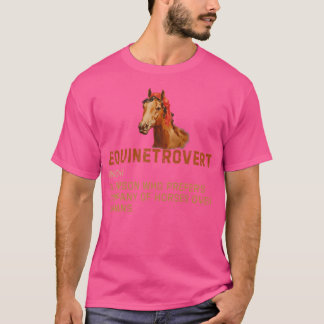Camiseta Definição de Cavalo Equinetrovert Cavalgada Engraç