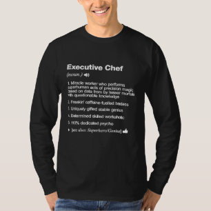 Camiseta Definição de Chef Executivo Significado