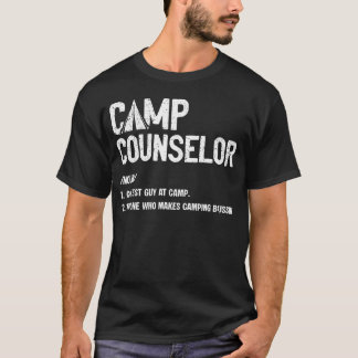 Camiseta Definição de Conselheiro de Acampamento Divertida