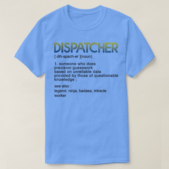 Camiseta definição de despachante (Frente do Design)