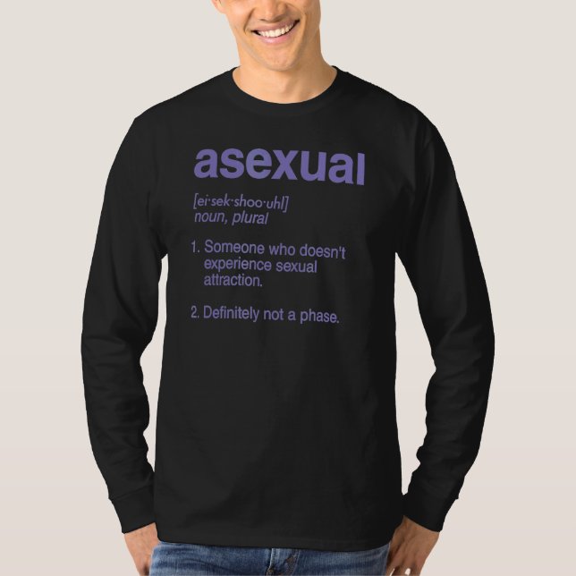 Camiseta Definição De Dicionário Asexual Não É Um Ace Cugad (Frente)