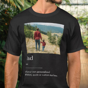 Camiseta Definição de Dicionário de Fotografias do pai