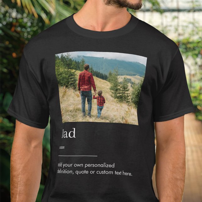 Camiseta Definição de Dicionário de Fotografias do pai (Criador carregado)