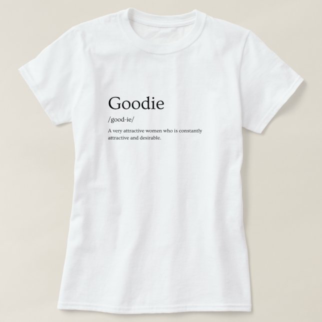Camiseta Definição de Dicionário de Goodie (Frente do Design)