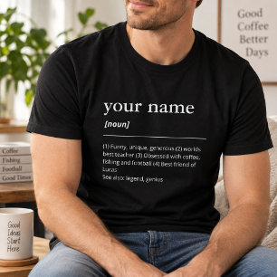 Camiseta definição de dicionário de nome personalizado pret