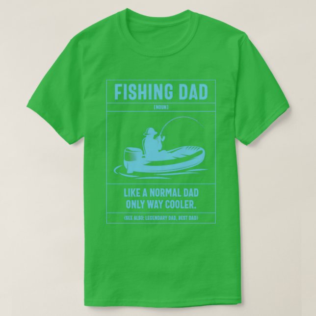 Camiseta Definição De Dicionário De Pai De Pesca Como Um Da (Frente do Design)