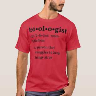 Camiseta Definição de dicionário engraçado do biólogo