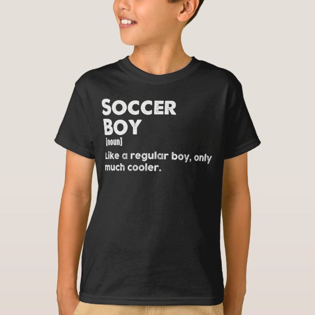 Camiseta Definição de Dicionário Engraçado do Soccer Boy (Frente)
